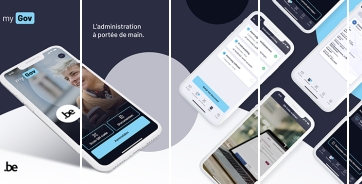 image de l'application MyGov.be sur smartphone